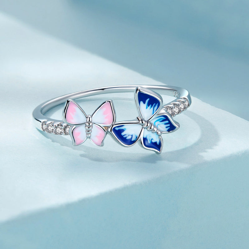 Bids.com 925 Sterling Silver Enamel Plated Ring Size 6 for Women Rings Light Steel Blue 6,7,8,10,5,9