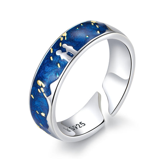 Bids.com 925 Sterling Silver 0.5cm Wide Ring Rings White Smoke Default Title