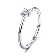 Bids.com 925 Sterling Silver Ring Size 6.0 with CZ and Platinum Plating for Women Rings White Smoke 6,7,8