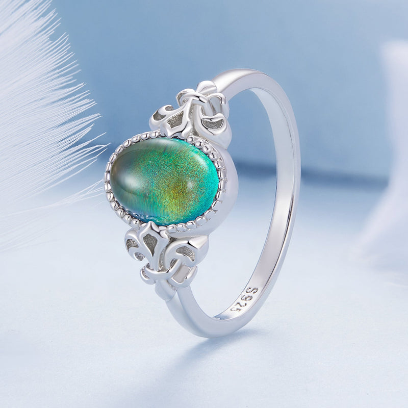 Bids.com 925 Sterling Silver Ring 1.7mm Size 6.0 with Transparent Glass for Women Rings Lavender 6,7,8