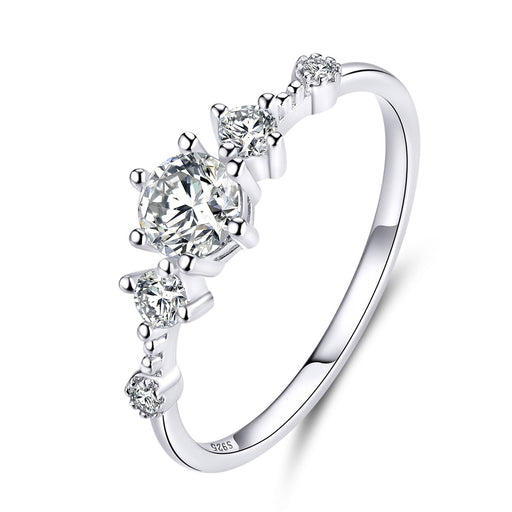 Bids.com 925 Sterling Silver Size 6.0 Ring Rings White Smoke 6,7,8