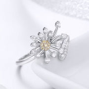 Bids.com 925 Sterling Silver Ring with Plated Platinum and Pavé Setting CZ Rings White Smoke
