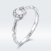 Bids.com 925 Sterling Silver Custom Ring with Pavé Setting CZ Rings Lavender