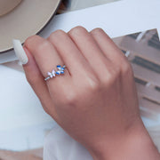 Bids.com 925 Sterling Silver Enamel Plated Ring Size 6 for Women Rings Light Gray 6,7,8,10,5,9