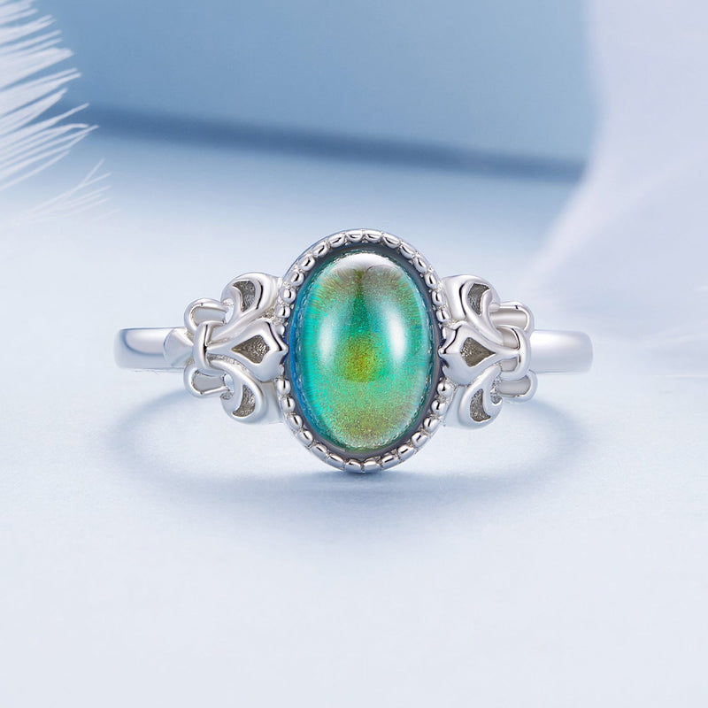 Bids.com 925 Sterling Silver Ring 1.7mm Size 6.0 with Transparent Glass for Women Rings Lavender 6,7,8