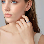 Bids.com 925 Sterling Silver Ring with White Gold Plating for Women, Size 6.0 Rings Gray 6,7,8,6GN,6PK,7GN,7PK,8GN,8PK