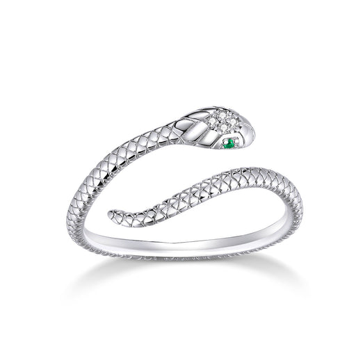Bids.com 925 Sterling Silver CZ Plated Platinum Ring - Slim and Elegant Style Rings White Smoke B,C,D