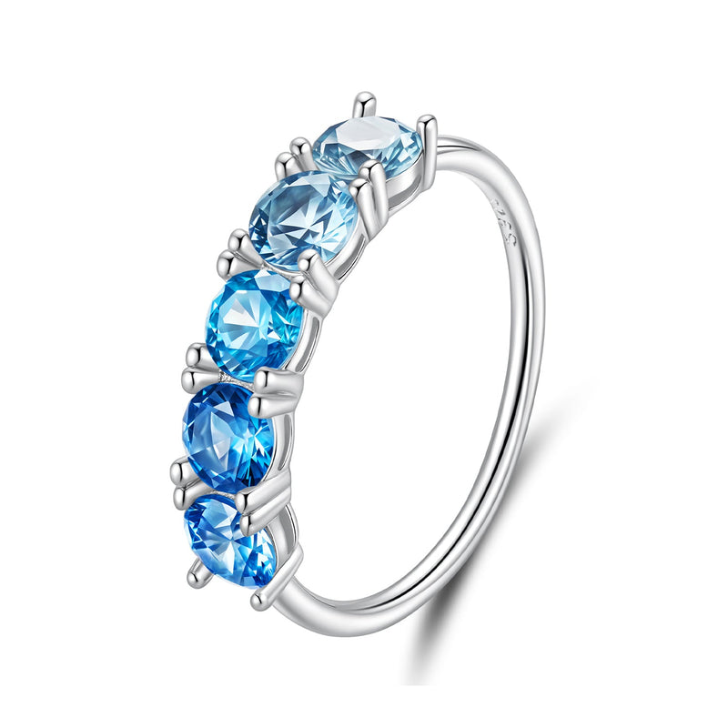 Bids.com 925 Sterling Silver Ring with White Gold Plating for Women, Size 6.0 Rings White Smoke 6GN,6PK,7GN,7PK,8GN,8PK