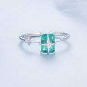 Bids.com 925 Sterling Silver 1.40mm Width CZ & Glass Ring Size 6 for Women Rings Lavender 6,7,8