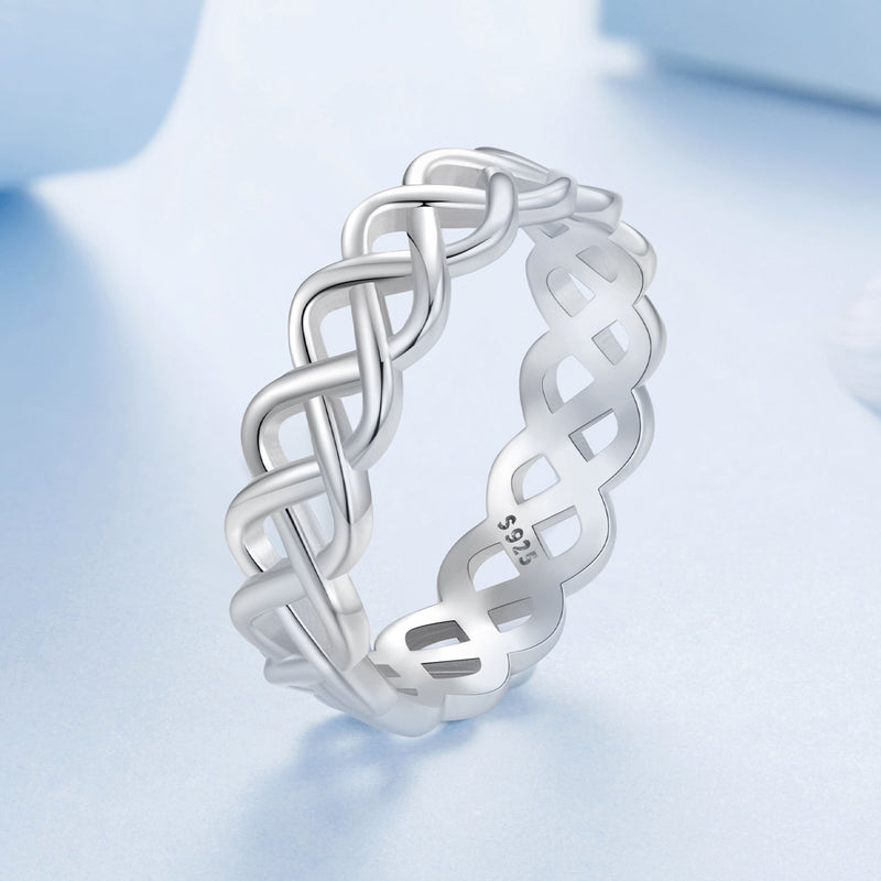 Bids.com 925 Sterling Silver and White Gold 0.5cm Ring Size 6.0 Rings Lavender 6,7,8