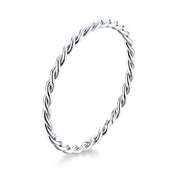 Bids.com 925 Sterling Silver Plated Platinum Ring Size 6.0 for Women Rings White Smoke 6,7,8