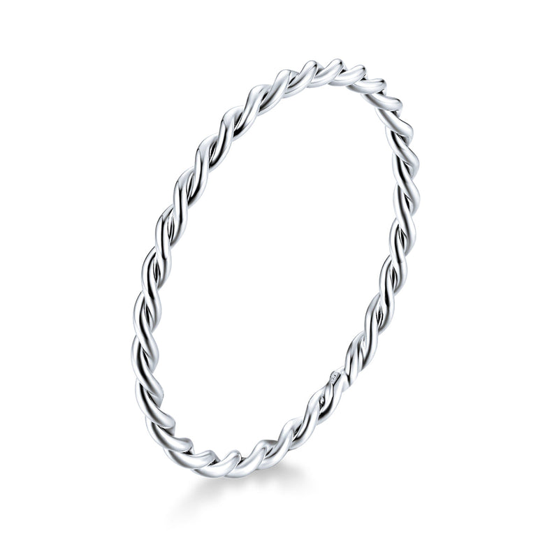 Bids.com 925 Sterling Silver Plated Platinum Ring Size 6.0 for Women Rings White Smoke 6,7,8