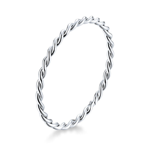Bids.com 925 Sterling Silver Plated Platinum Ring Size 6.0 for Women Rings White Smoke 6,7,8