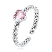 Bids.com 925 Sterling Silver Love CZ Ring for Women Rings White Smoke Default Title