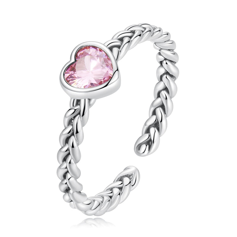 Bids.com 925 Sterling Silver Love CZ Ring for Women Rings White Smoke Default Title