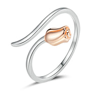 Bids.com 925 Sterling Silver Ring with Rose Gold and Platinum Plating, 0.4*0.6cm for Women Rings White Smoke Default Title
