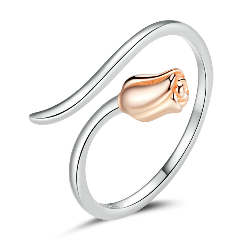 Bids.com 925 Sterling Silver Ring with Rose Gold and Platinum Plating, 0.4*0.6cm for Women Rings White Smoke Default Title