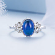 Bids.com 925 Sterling Silver Ring 1.7mm Size 6.0 with Transparent Glass for Women Rings Lavender 6,7,8