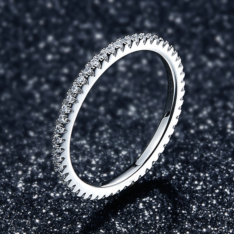 Bids.com 925 Sterling Silver Platinum Plated CZ Pavé Setting Ring Size 5.0 for Women Rings Dark Slate Gray 6B,7B,8B,6BU,7BU,8BU,5B,9B,6C,7C,8C,6D,7D,8D,5BU,5C,10D,5D,9D,10B,10BU,10C,9C,9BU,9J