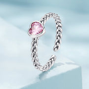 Bids.com 925 Sterling Silver Love CZ Ring for Women Rings Lavender