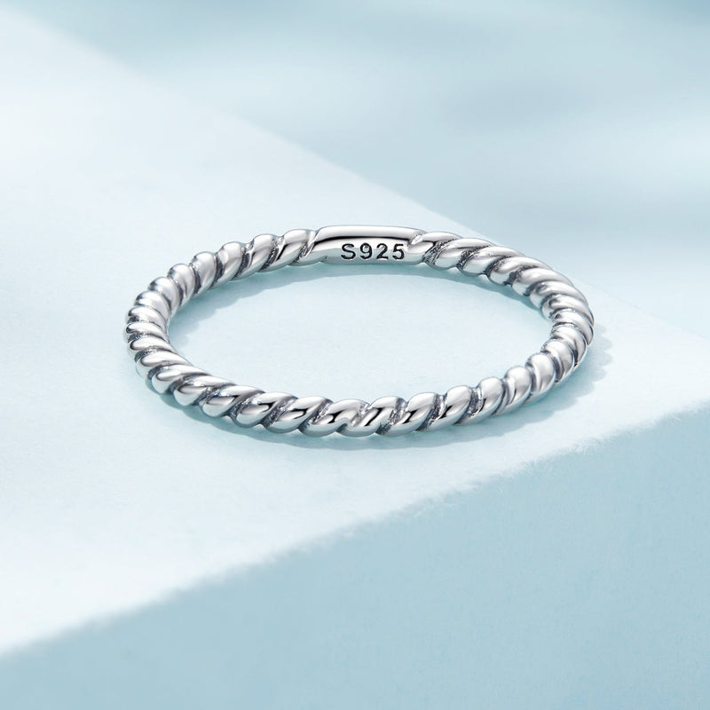 Bids.com 925 Sterling Silver Oxidized Ring Size 6.0 for Women Rings Light Steel Blue 6,7,8