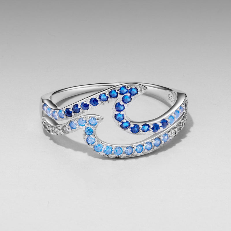 Bids.com 925 Sterling Silver Size 6.0 White Gold Plated CZ Ring for Women Rings Lavender 6,7,8