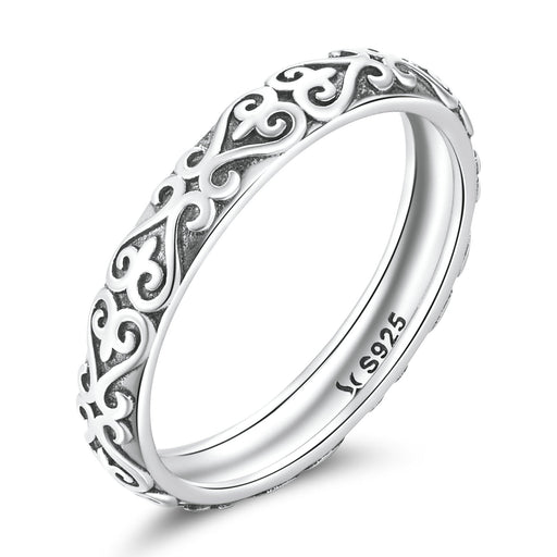 Bids.com 925 Oxidized Silver 0.3cm Ring Size 6.0 for Women Rings White Smoke 6,7,8,10,9