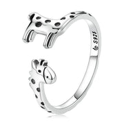 Bids.com 925 Sterling Silver Oxidized Giraffe Ring for Women Rings White Smoke Default Title