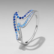 Bids.com 925 Sterling Silver Size 6.0 White Gold Plated CZ Ring for Women Rings Light Gray 6,7,8