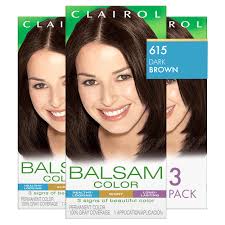 Clairol Clairol Balsam Permanent Hair Color, #615 Dark Brown Hair Color White Smoke
