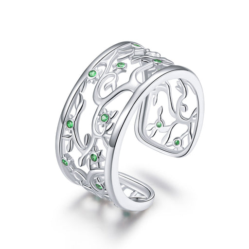 Bids.com S925 Sterling Silver Pavé Setting CZ Ring Rings White Smoke Default Title