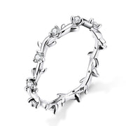 Bids.com 925 Sterling Silver Ring Size 6.0 for Women Rings White Smoke 6,7,8