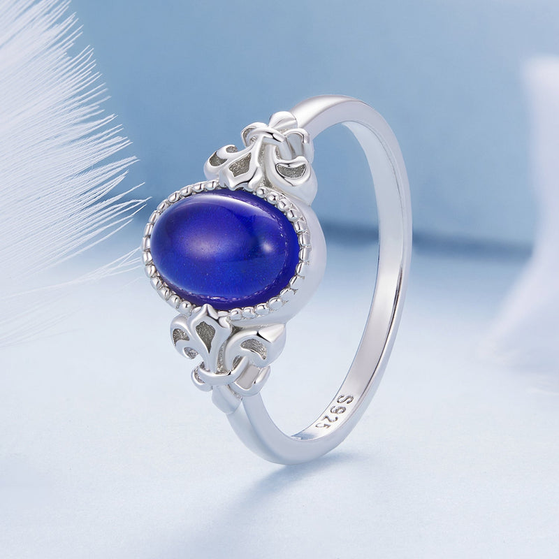 Bids.com 925 Sterling Silver Ring 1.7mm Size 6.0 with Transparent Glass for Women Rings Lavender 6,7,8