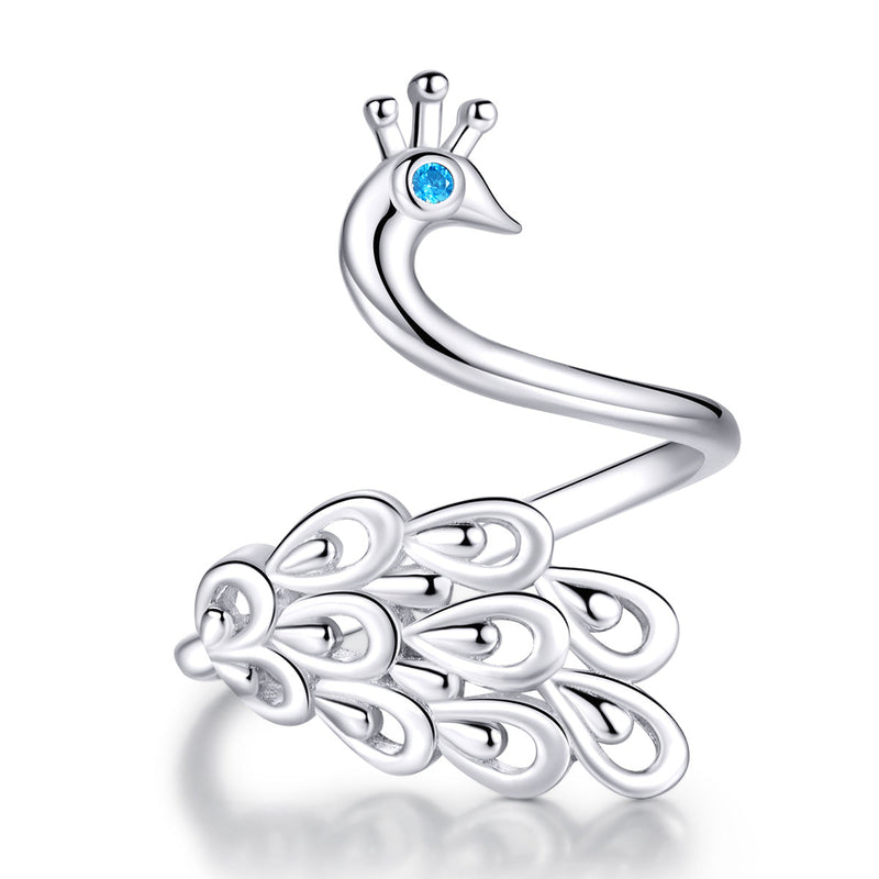 Bids.com 925 Sterling Silver Plated Platinum Pavé Setting CZ Ring for Women Rings White Smoke Default Title