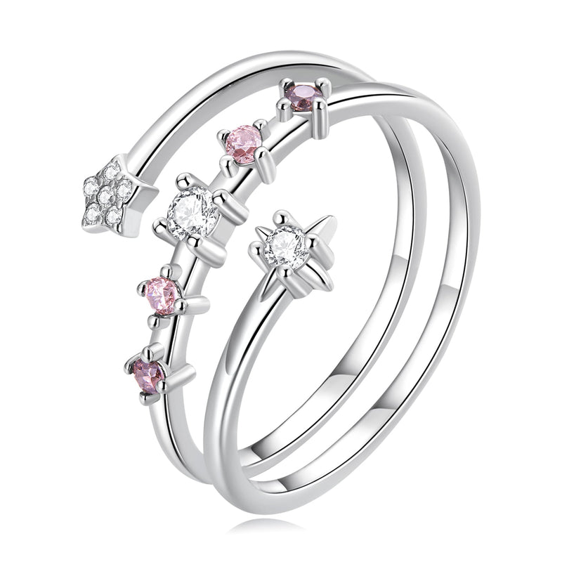 Bids.com 925 Sterling Silver CZ Pavé Ring Rings White Smoke Default Title