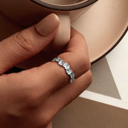 Bids.com 925 Sterling Silver Enamel and Platinum Plated Ring Size 6 for Women Rings Black 6,7,8
