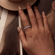 Bids.com S925 Sterling Silver 4mm Plated Platinum Ring for Women Size 6.0 Rings Saddle Brown 6,7,8