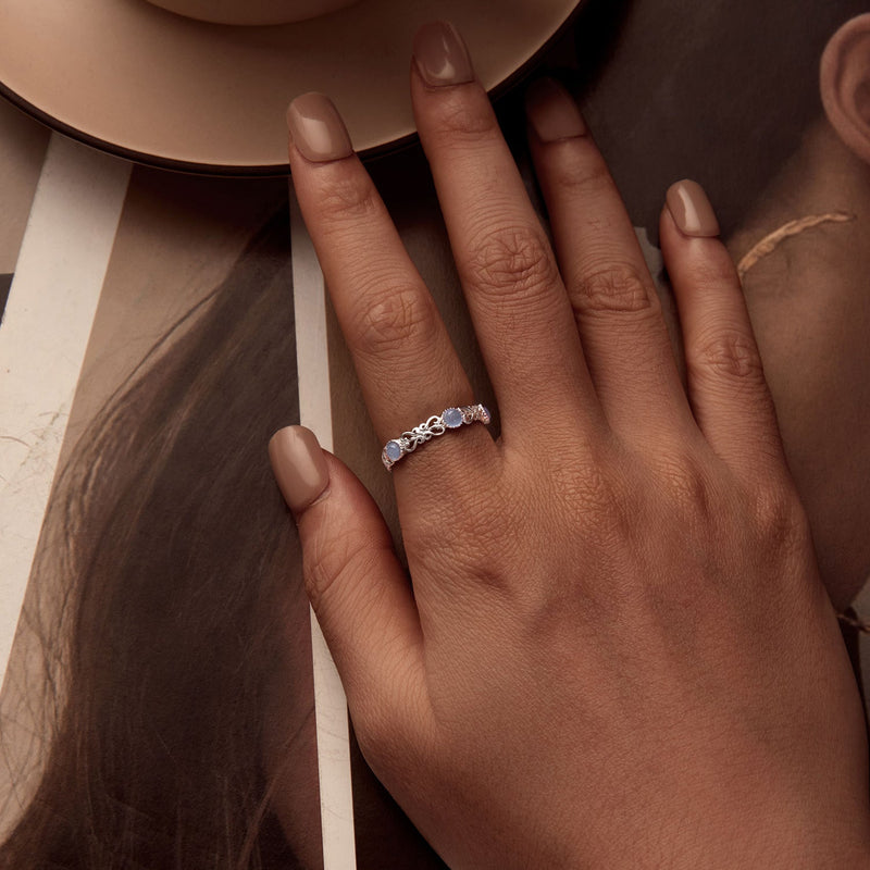 Bids.com S925 Sterling Silver 4mm Plated Platinum Ring for Women Size 6.0 Rings Saddle Brown 6,7,8