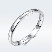 Bids.com 925 Sterling Silver Size 6.0 Plated Platinum Pavé Setting CZ Ring for Women Rings White Smoke 6,7,8