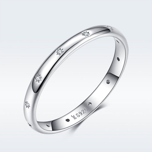 Bids.com 925 Sterling Silver Size 6.0 Plated Platinum Pavé Setting CZ Ring for Women Rings White Smoke 6,7,8