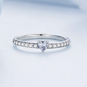 Bids.com 925 Sterling Silver Oxidized Ring with Pavé Setting CZ, Size 6 for Women Rings Lavender 6,7,8