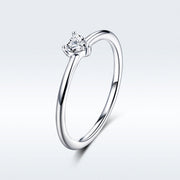 Bids.com 925 Sterling Silver Ring Size 6.0 with CZ and Platinum Plating for Women Rings White Smoke 6,7,8