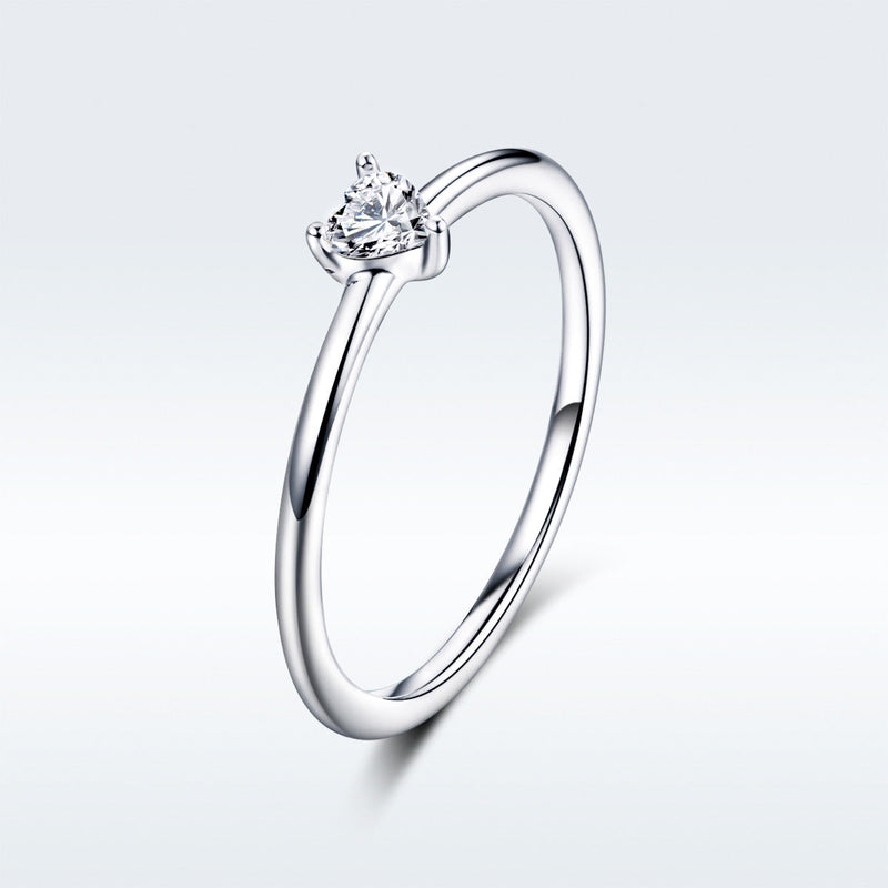 Bids.com 925 Sterling Silver Ring Size 6.0 with CZ and Platinum Plating for Women Rings White Smoke 6,7,8