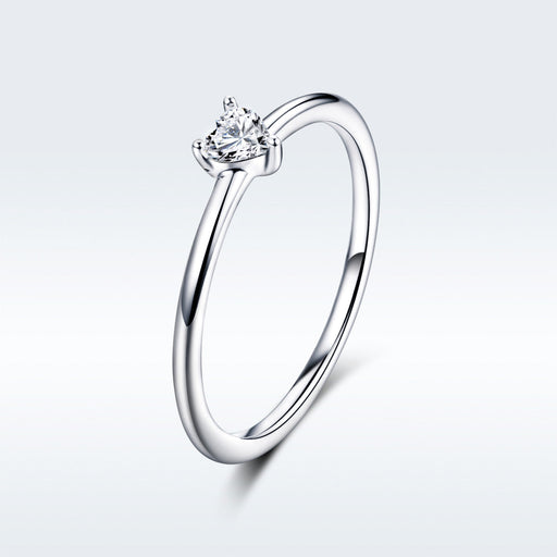 Bids.com 925 Sterling Silver Ring Size 6.0 with CZ and Platinum Plating for Women Rings White Smoke 6,7,8