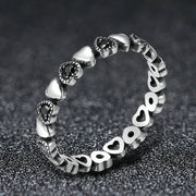 Bids.com 925 Sterling Silver Ring - Stylish Design for Women Rings Dark Slate Gray 6CF,7CF,8CF,9CF,5CF