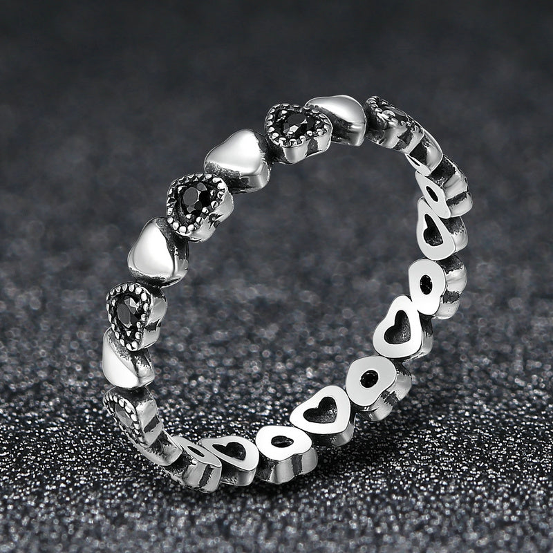Bids.com 925 Sterling Silver Ring - Stylish Design for Women Rings Dark Slate Gray 6CF,7CF,8CF,9CF,5CF