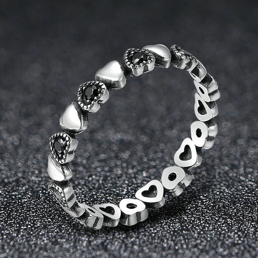 Bids.com 925 Sterling Silver Ring - Stylish Design for Women Rings Dark Slate Gray 6CF,7CF,8CF,9CF,5CF
