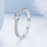 Bids.com 925 Sterling Silver Oxidized Ring with Pavé Setting CZ, Size 6 for Women Rings Lavender 6,7,8