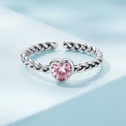 Bids.com 925 Sterling Silver Love CZ Ring for Women Rings Lavender