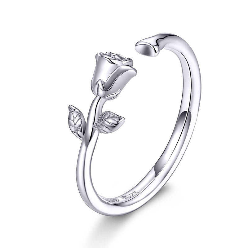 Bids.com S925 Sterling Silver Plated Platinum Ring for Women Rings White Smoke D
